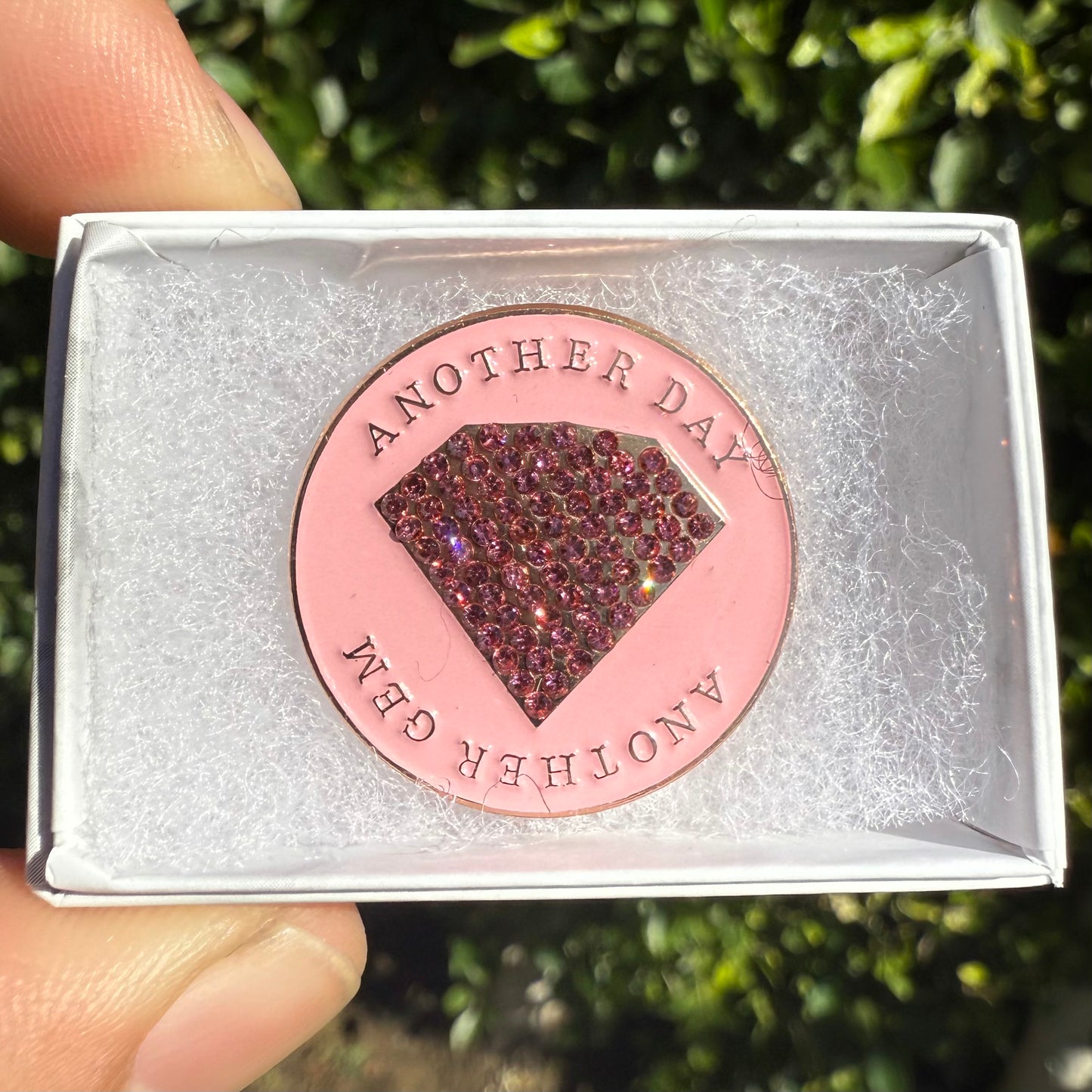 Concrete Rose Gem (pin)